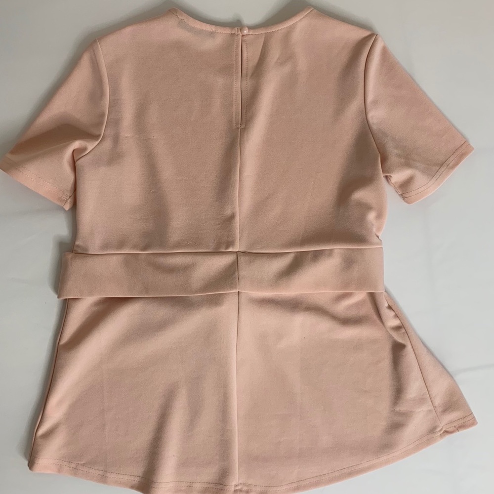 Baby Pink tie front TShirt - Picture 4 of 4